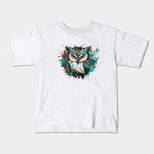 Graffiti Paint Owl Bird Creative Kids T-Shirt